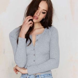 Glamorous Button Up Crop Top